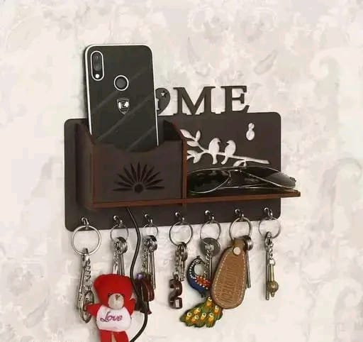 Trendy Men Brown Wooden Key Holder (Pack-1)