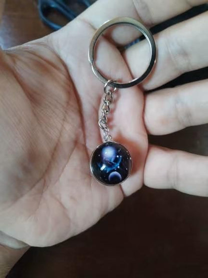 Premium Zodiac Gemstone Keychain