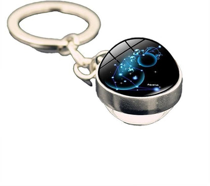 Premium Zodiac Gemstone Keychain