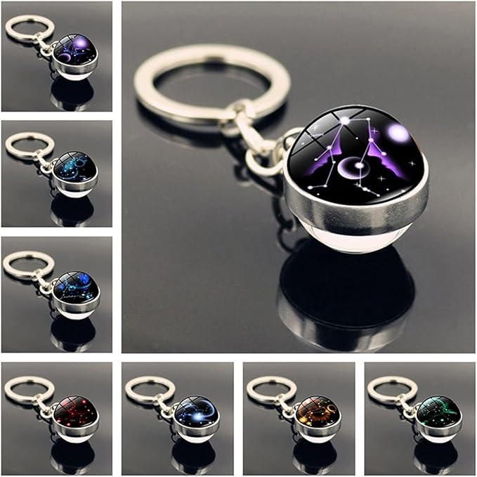 Premium Zodiac Gemstone Keychain