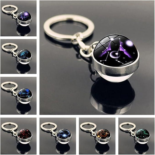 Premium Zodiac Gemstone Keychain