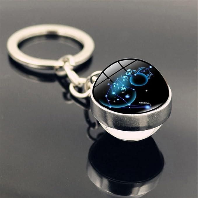 Premium Zodiac Gemstone Keychain
