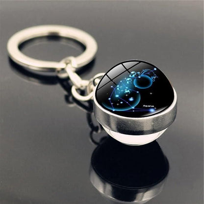 Premium Zodiac Gemstone Keychain