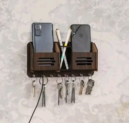 Trendy Men Brown Wooden Key Holder (Pack-1)